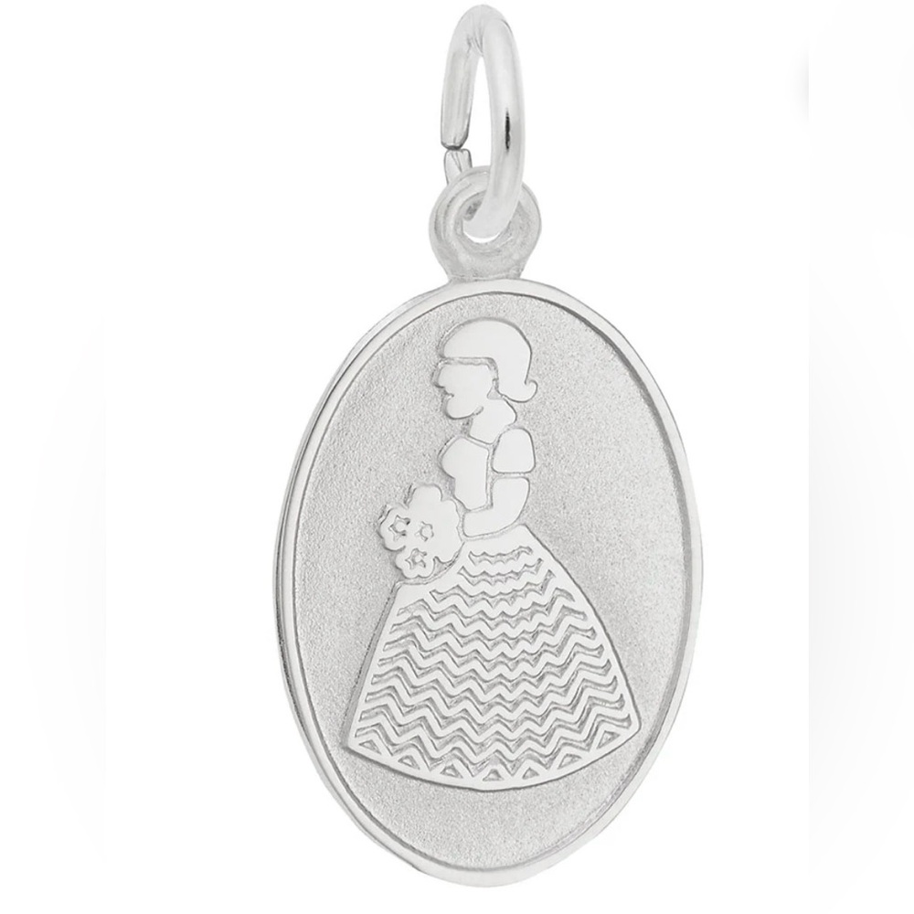 Rembrandt Charms - Bridesmaid Oval Disc Charm With Engraving 5/27/06- 3352